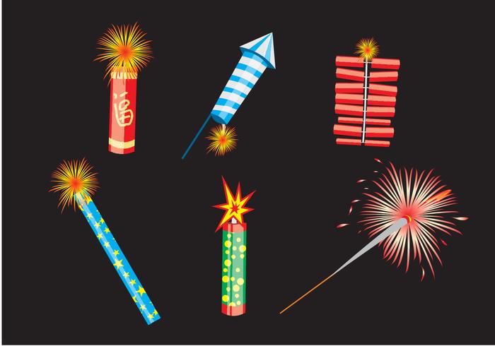 Various Fire Crackers Vector