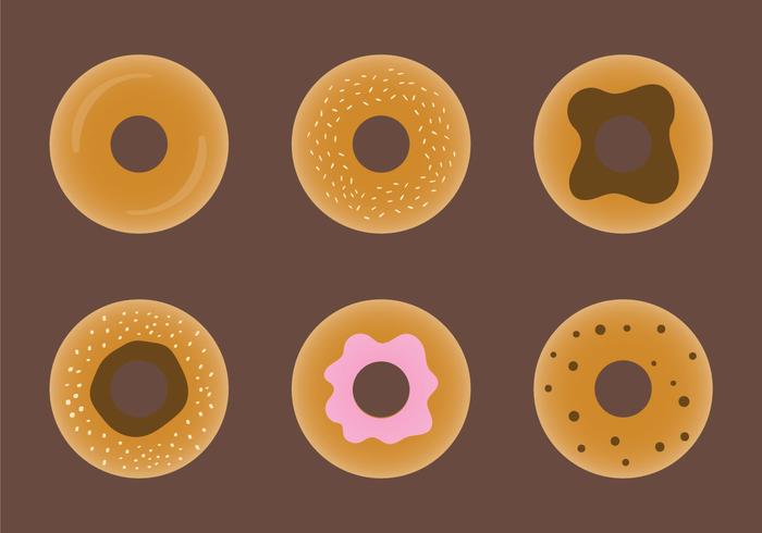 Ilustraciones Vectoriales de Bagel gratis vector