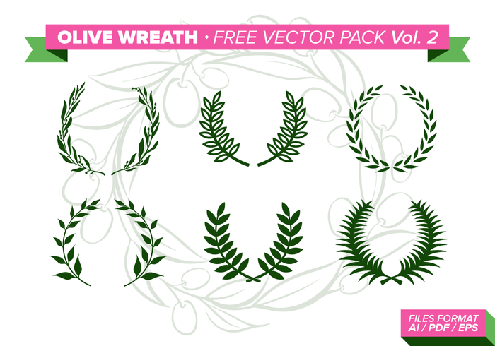 Olive Wreath Free Vector Pack Vol. 2 Olive Wreath Free Vector Pack Vol. 2