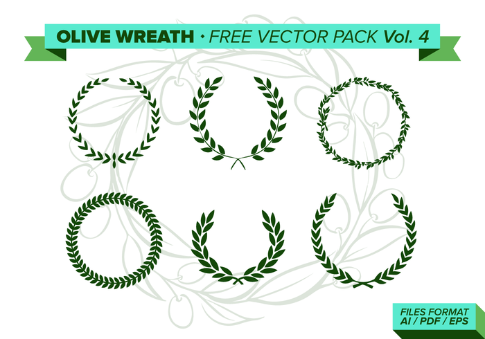 Olive Wreath Free Vector Pack Vol. 4 Olive Wreath Free Vector Pack Vol. 4