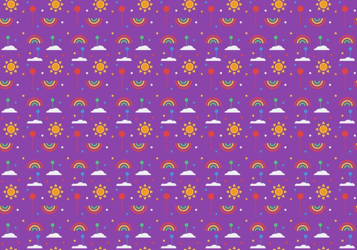 Free Balloons and Rainbow Pattern Vector Free Balloons and Rainbow Pattern Vector