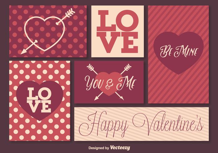 Retro Valentine's Day Elements vector