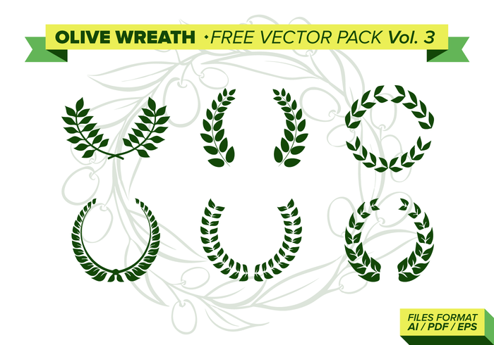 Olive Wreath Free Vector Pack Vol. 3 Olive Wreath Free Vector Pack Vol. 3