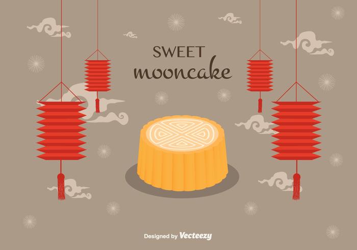 Mooncake Vector Background
