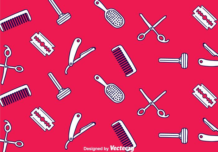 Barber Tools Seamless Pattern vector