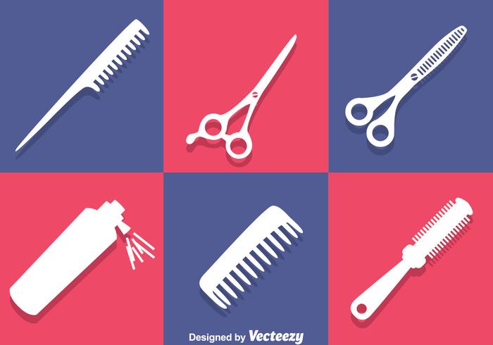 Barber Tools White Icons Barber Tools White Icons