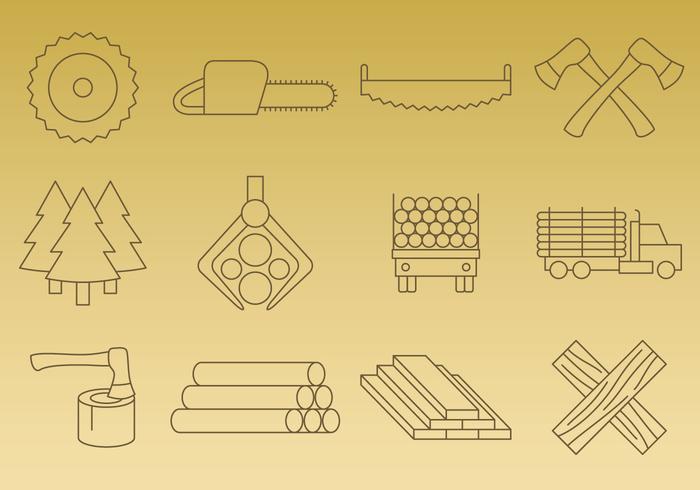 Sawmill Vector Icons