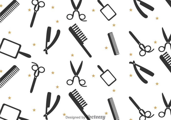 Barber Tools Pattern vector