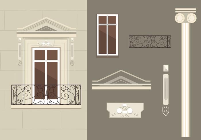 French Balcony Vectors French Balcony Vectors