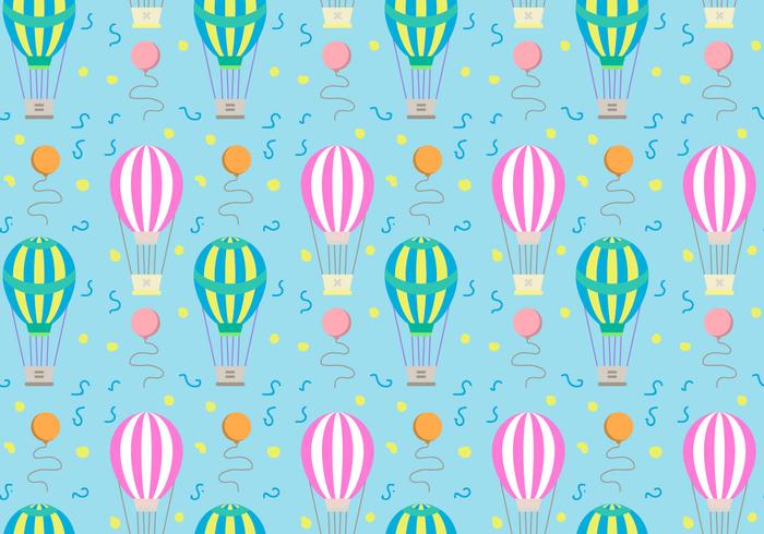 Hot Air Balloons Pattern Vector