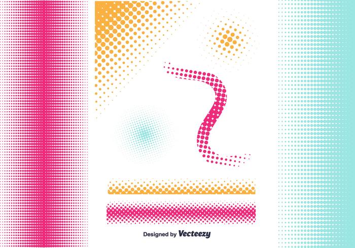 Halftone Patterns Vector Set Halftone Patterns Vector Set