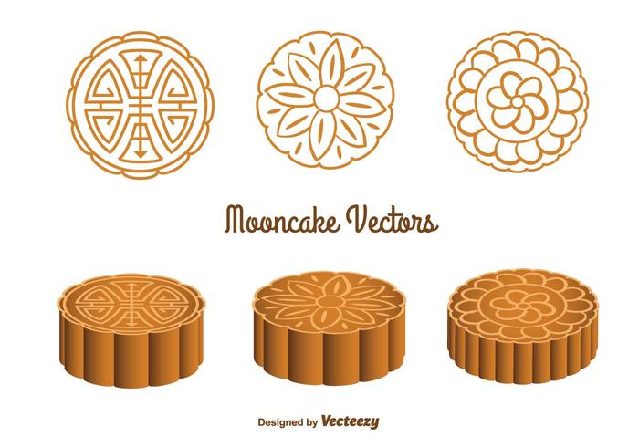 Cute Mooncake Vectors