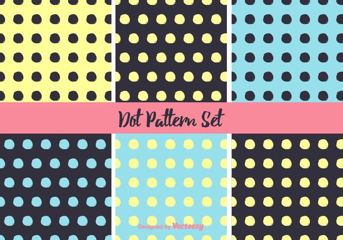 Simple Neon Dot Vector Conjunto de patrones