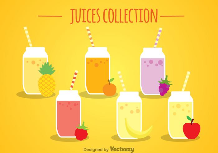 Colección Jugo de Frutas vector