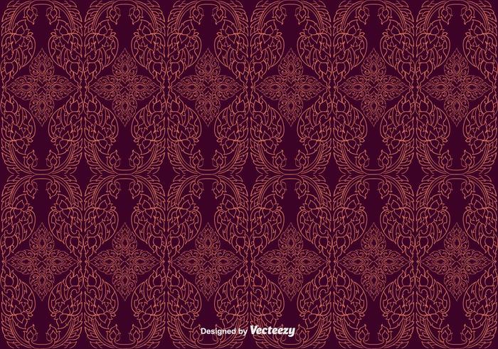 Free Maroon Thai Pattern Vector