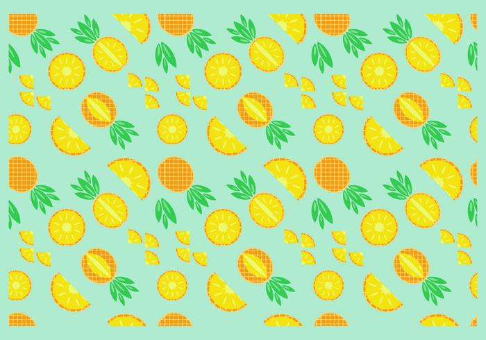 Free Pineapple Seamless Pattern Vector