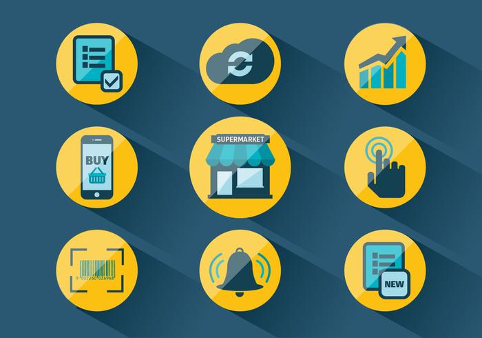 Set of Market Related Vector Icons