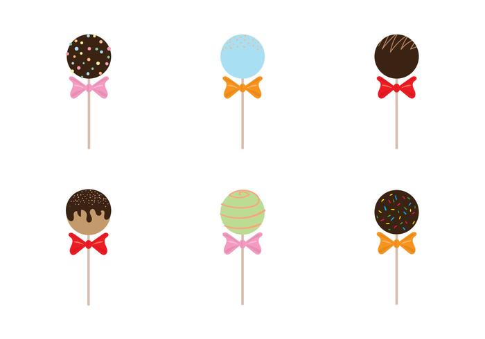 Free Cake Pops Vector Illustration