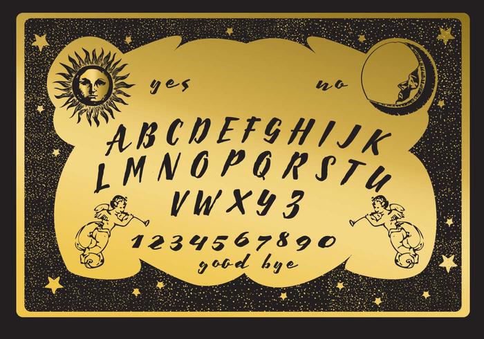 Golden Ouija Tablero vector