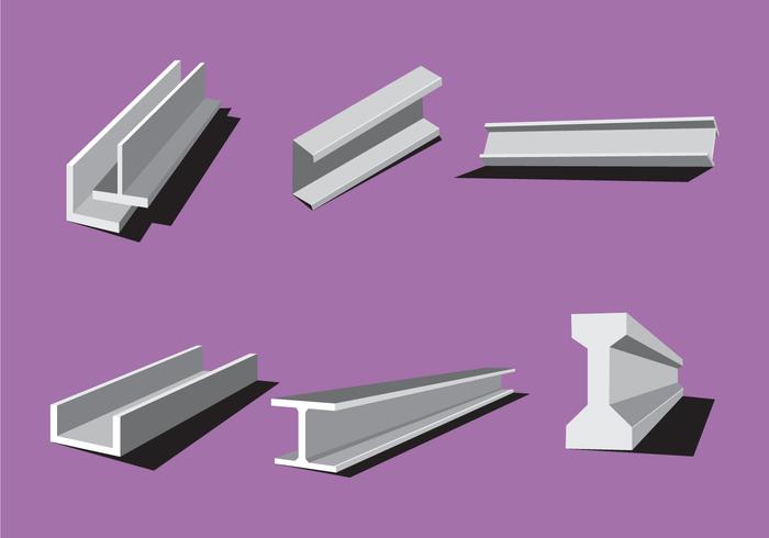 Industrial Steel Beam Vectors Industrial Steel Beam Vectors