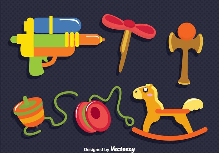 Children Toys Vector Set