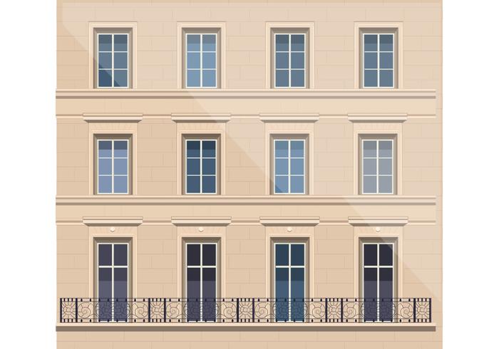 Architecture with Balcony Vector Architecture with Balcony Vector
