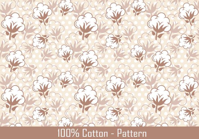 Vector Cotton Plant Pattern