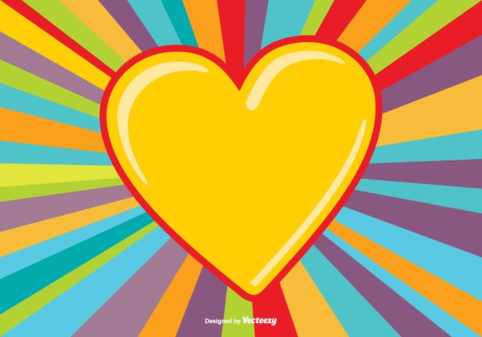 Colorful Heart Burst Background vector