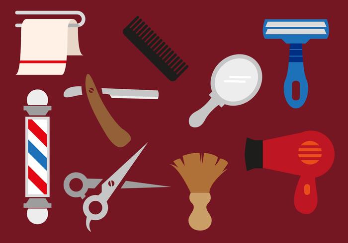 Barber Tools Vectorial Illustrations vector