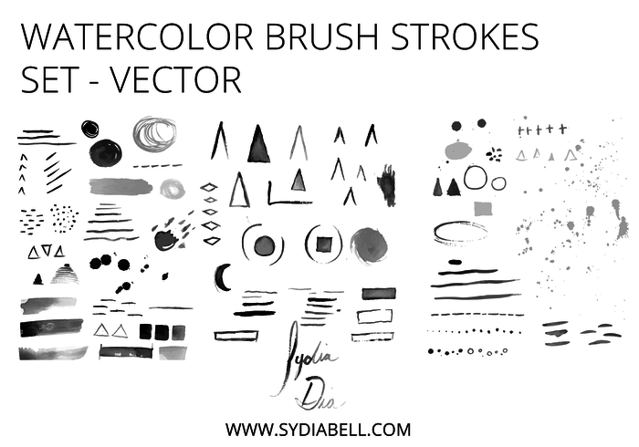 Watercolor Vector Brush Set Watercolor Vector Brush Set