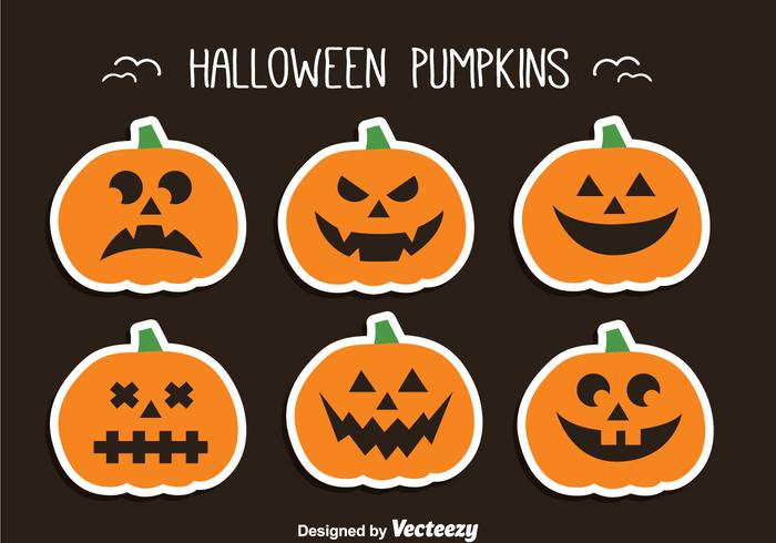 Halloween Pumpkin Set vector