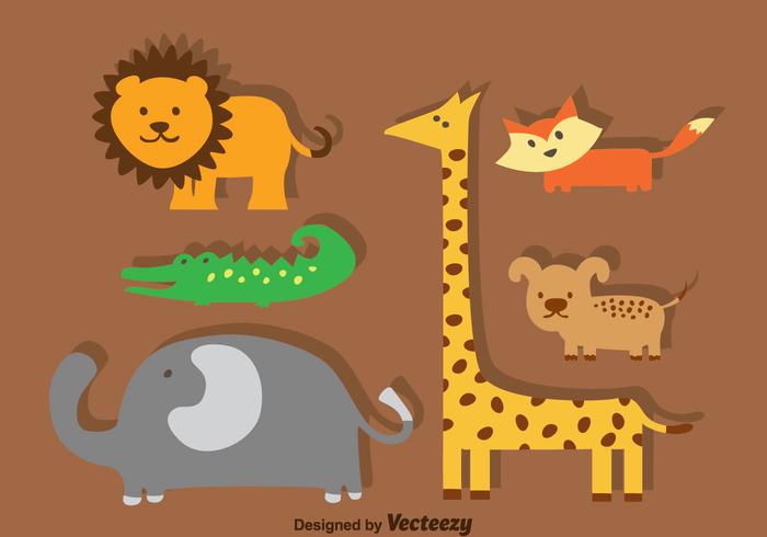 Juegos de dibujos animados de animales vector