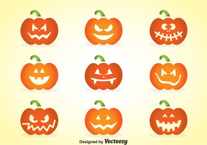 Cara de calabazas vector