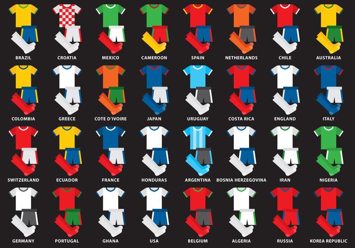 International Soccer Kits vector