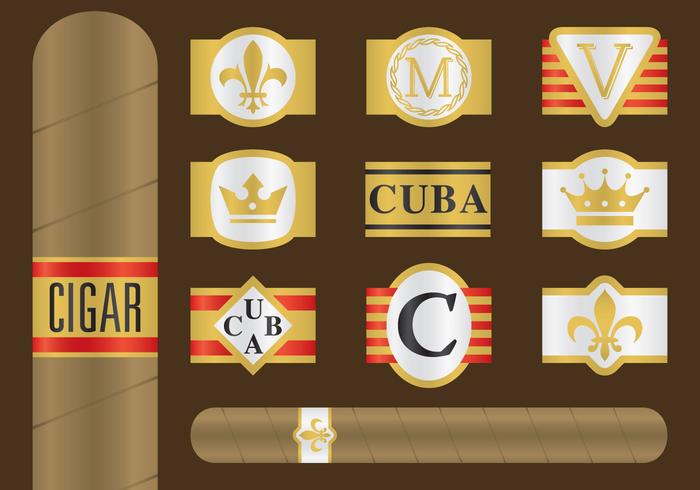 Cigar Label Vectors Cigar Label Vectors