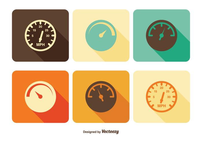 Tachometer Icon Set Tachometer Icon Set