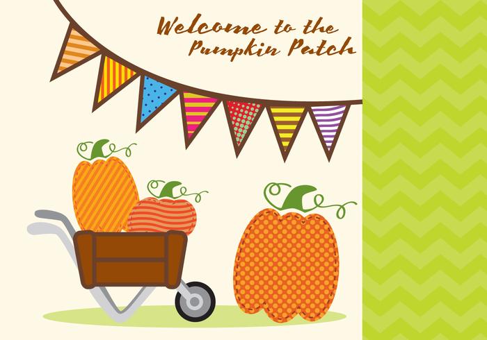 Pumpkin Patch Invitation Vector