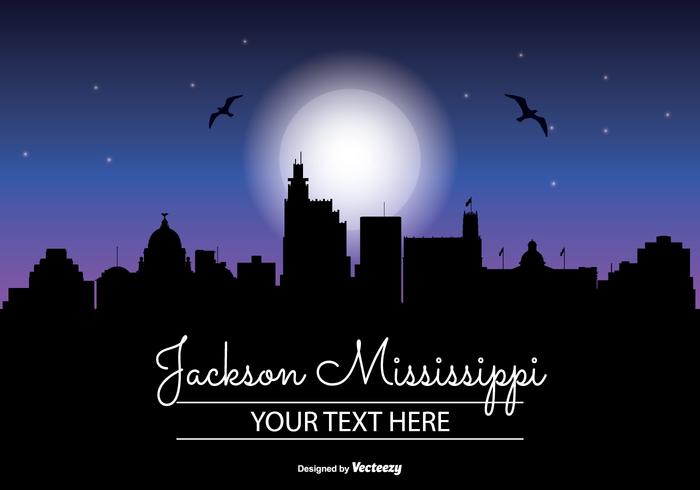 Jackson Mississippi Night Skyline Jackson Mississippi Night Skyline