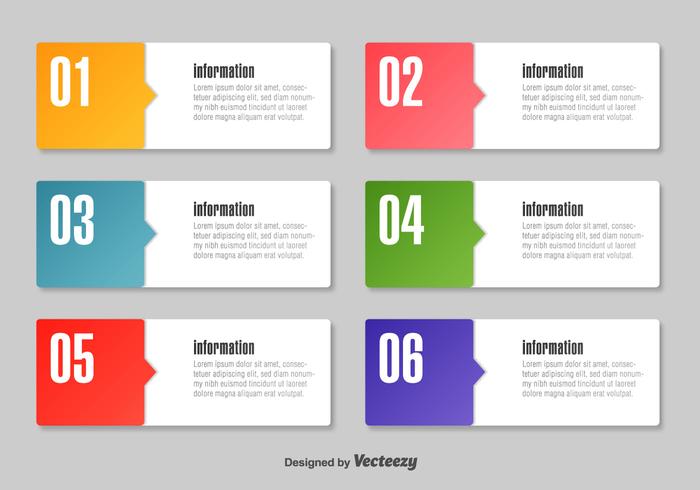 Simple Infographic Text Boxes vector