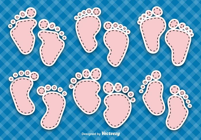 Baby Footprints Vectors