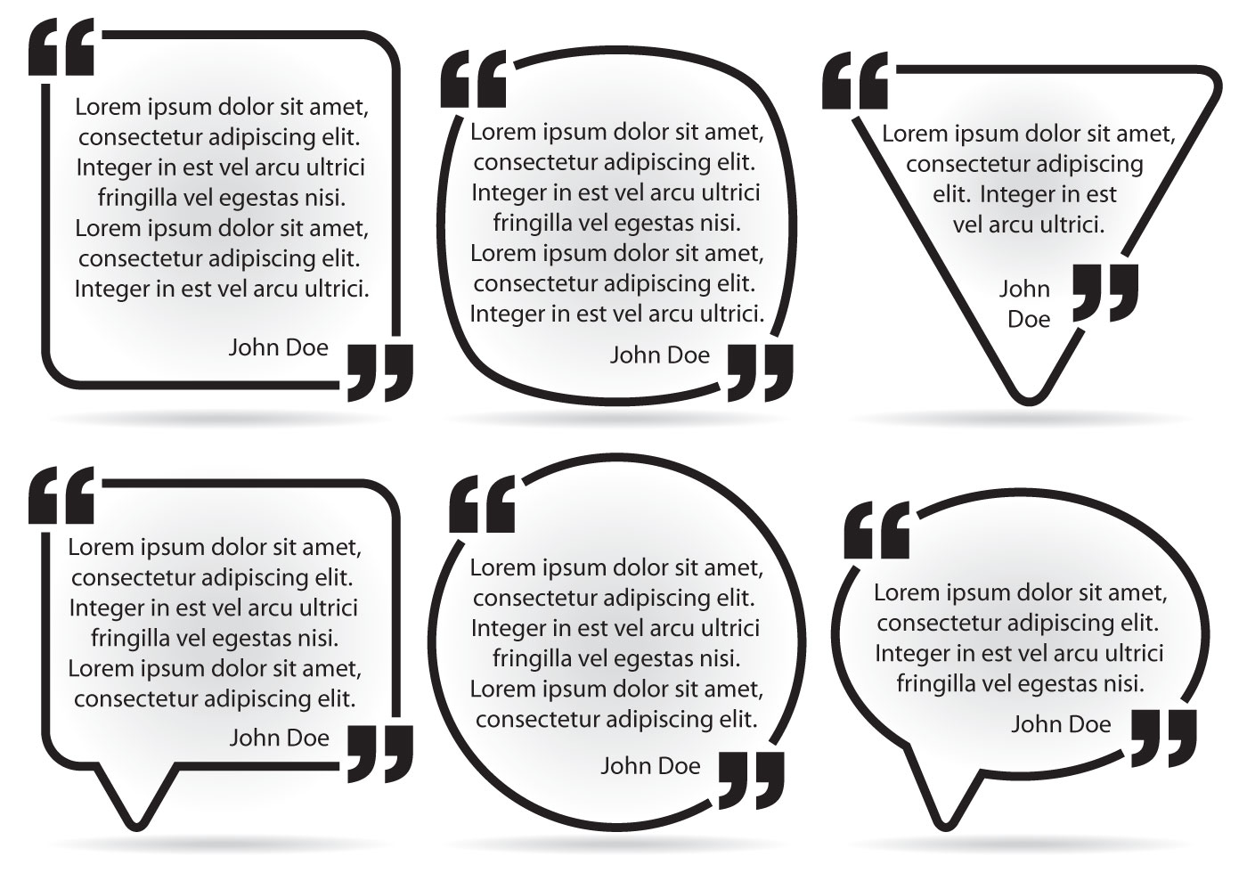 Quotation Mark Text Boxes 103626 Vector Art at Vecteezy