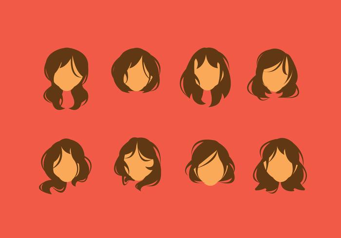 Free Messy Hair Style Vector