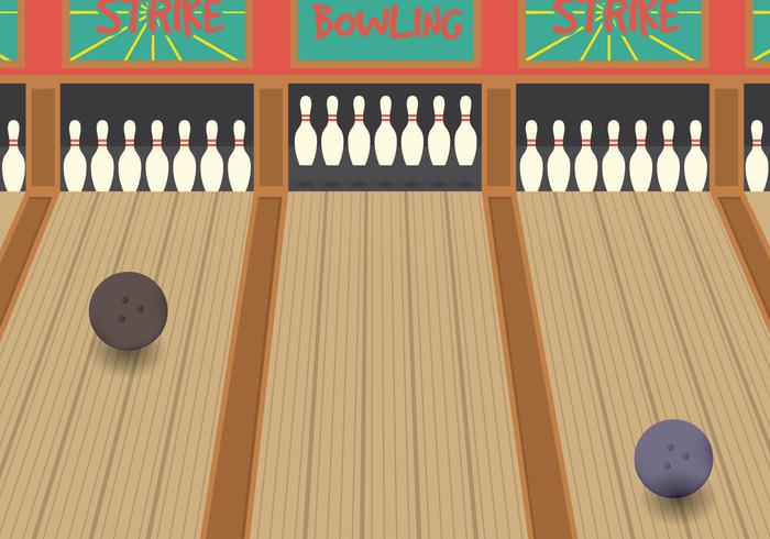 Bowling callejón Vector