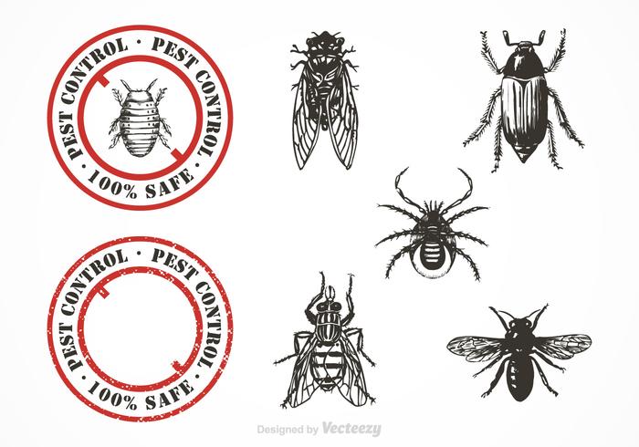 Free Pest Control Vector Set