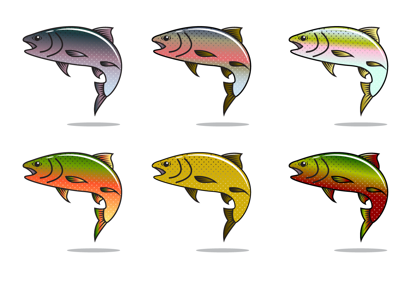 Download Free Rainbow Trout Vector 103729 Vector Art at Vecteezy