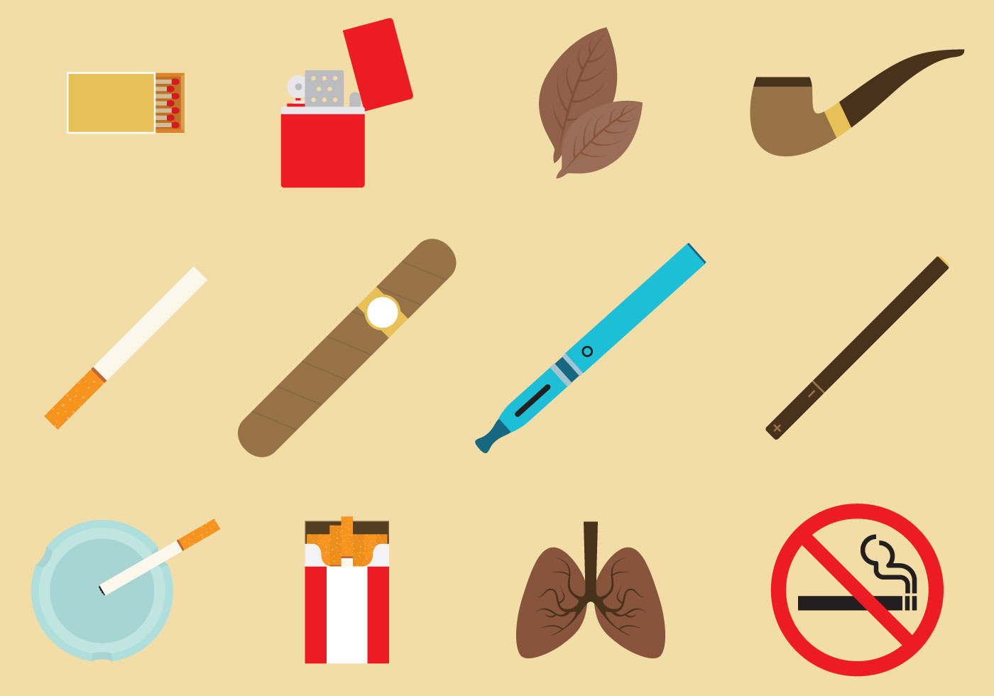 Tobacco Icon Vectors 103738 Vector Art at Vecteezy