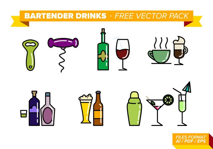 Bartender Drinks Free Vector Pack Bartender Drinks Free Vector Pack