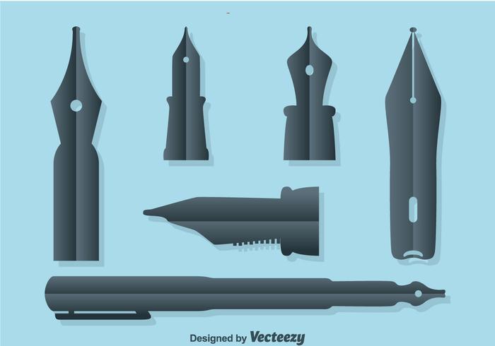 Pen Nib Collection vector