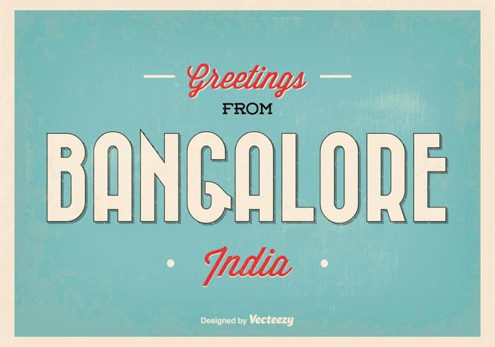 Bangalore India Greeting Illustration vector