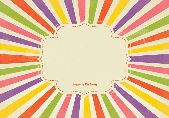 Colorful Retro Sunburst Background vector